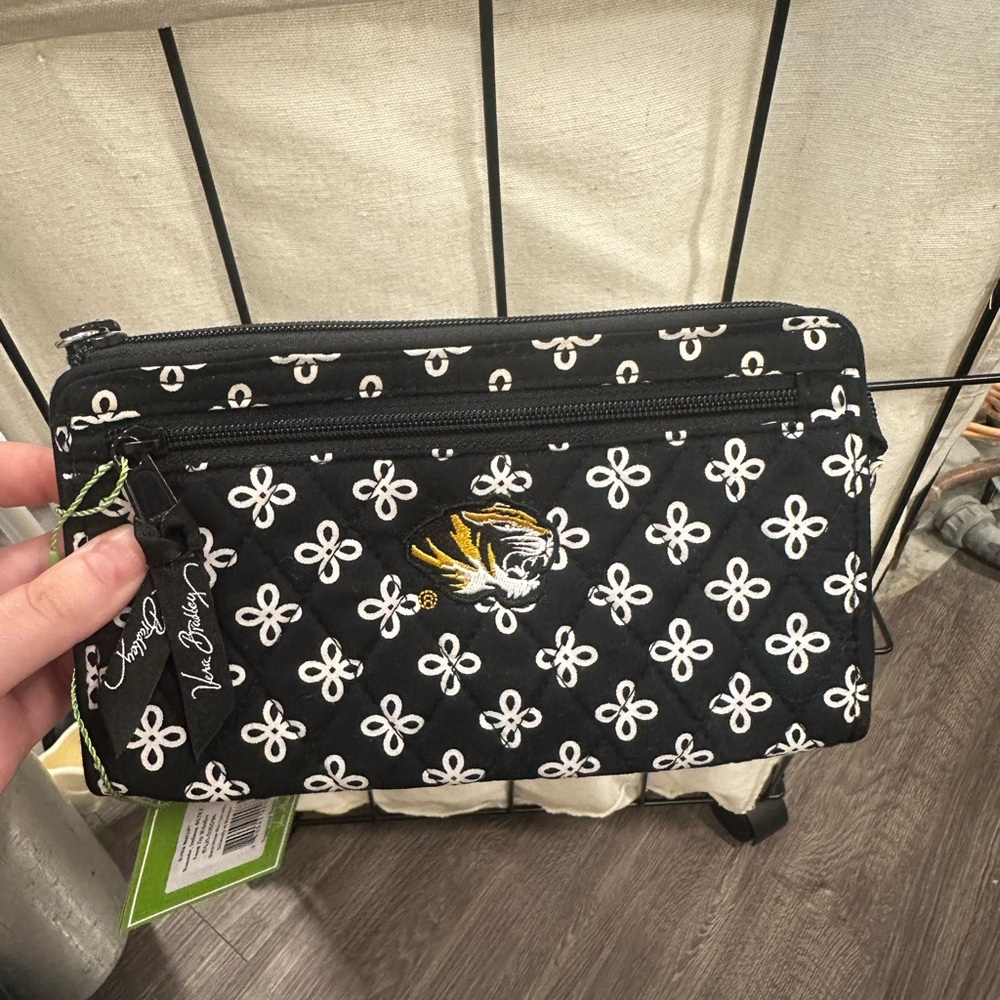 Vera Bradley Black and White Floral Wristlet